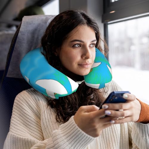 Almohada cervial de espuma viscoelástica para viaje miniatura 5