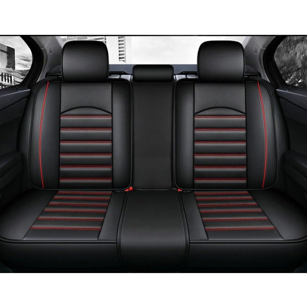 Autostoelhoezen Volledige Set voor MG4 EV, Kussenbeschermer Voor Achter, 5 Zitplaatsen Antislip Zachte Ademende Auto-accessoires,G Red