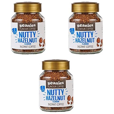 Beanies Nutty Hazelnut Flavour Instant Coffee 50g, 3 Pack Cover