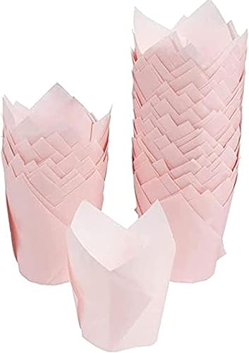 Leqi baking cups - 100 forros de papel naturales para magdalenas, a prueba de grasa, para bodas, cumpleaños, Navidad, baby shower, aniversarios,