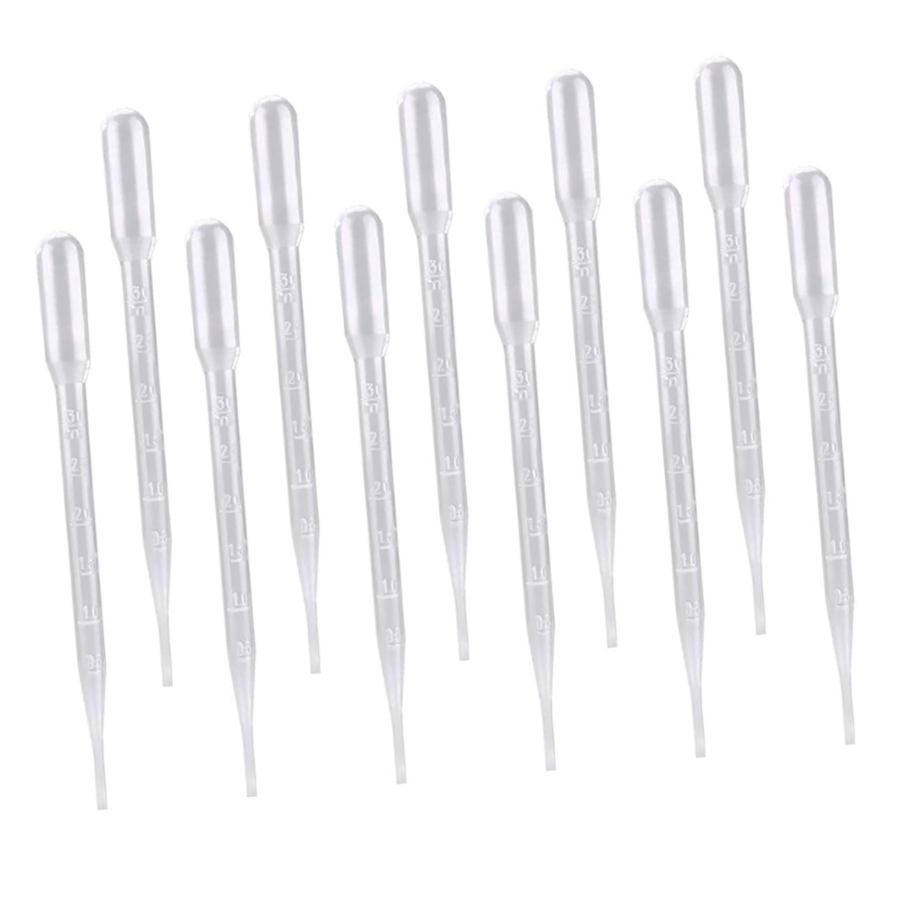VILLFUL 200pcs Calibration Dropper Liquids Calibrated Dropper Graduated Tube Pipettes Essential Oil Dropper Pasteur Pipettes Droppers for Essential Oils Clear Straw Plastic Transparent