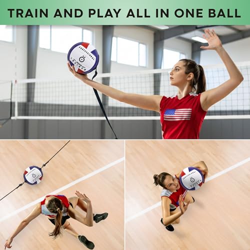 Image of OVANTO Volleyball Training Equipment Aid - Adjustable Practice Volleyball Kit
