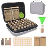 Rigute 40 Slots Saatgut Aufbewahrungsbox, Samen Organizer,Seed Storage Organizer mit Etiketten Aufklebern und Trichter für Kräuter Samen, Gemüse Samen,Fallfest,Sonnenschutz
