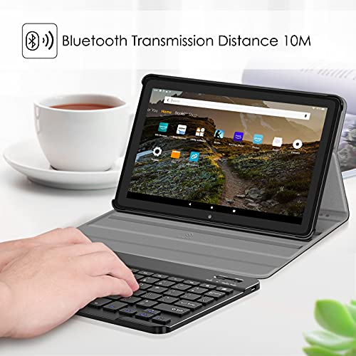 Fintie Keyboard Case For All-New Fire Hd 10 And Fire Hd 10 Plus Tablet (Only Compatible With 11Th Generation 2021 Release), Slim Lightweight Cover With Detachable Bluetooth Keyboard, Black #TOP6