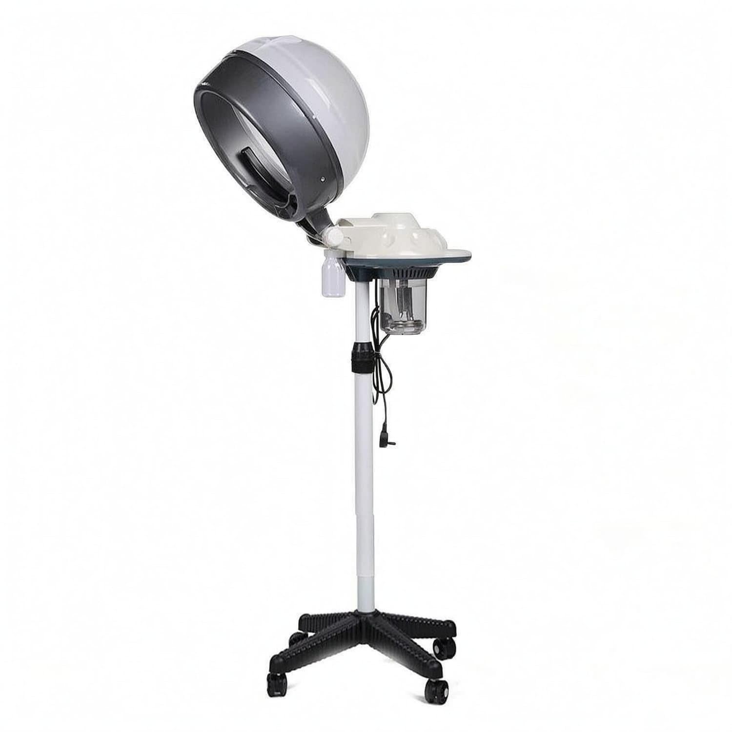 Bnf® Height Adjustable Hooded Hair Steamer Wheeled Base Standing Hair Steamer Timer Switch Beauty Equipment Transparent Water Cup, Plastic Stand, EU Plug-image-10