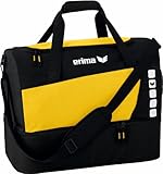 Material: 600D Polyester erima Sporttasche mit Bodenfach, gelb/schwarz, S, 28 Liter, 723338