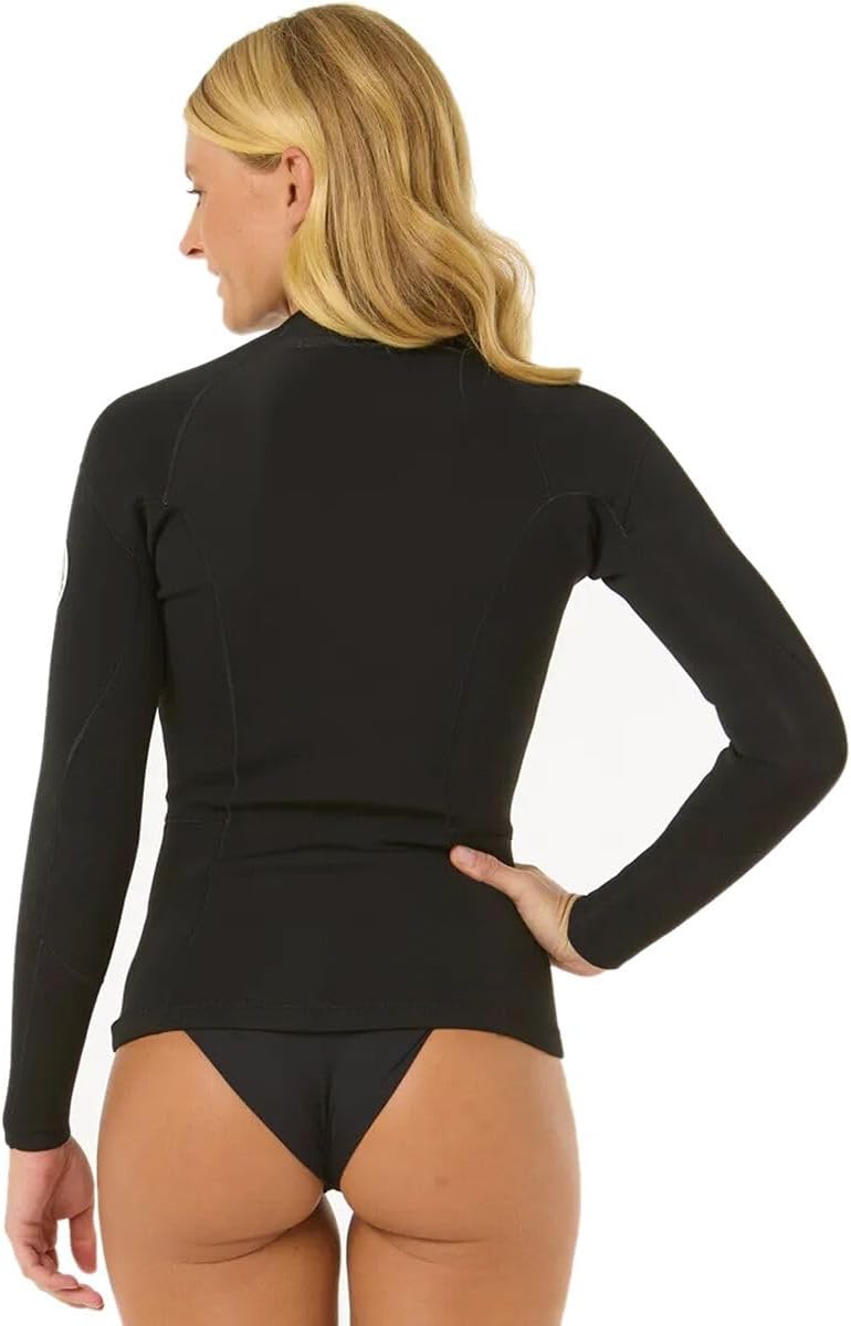 Rip Curl 2025 Womens Dawn Patrol 1.5mm Front Zip Jacket 119WWJ - Black