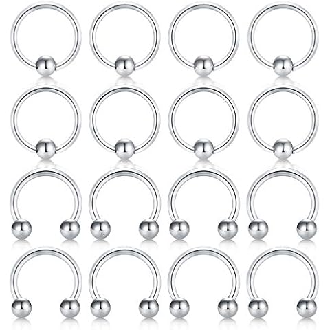 Aros de piercing de acero inoxidable Briana Williams 16pcs 14G Cover
