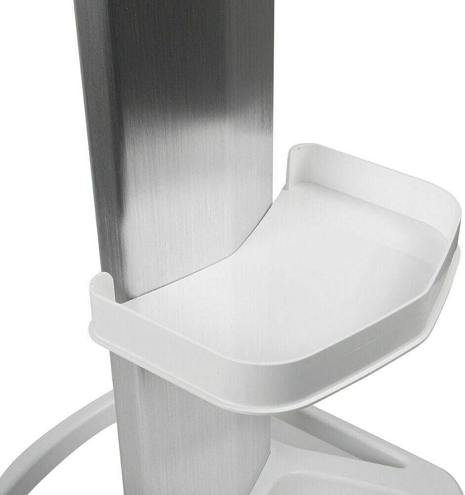 Carro rodante para salón de Belleza con Ruedas, Soporte para Equipos de Belleza de ABS y aleación de Aluminio, Carrito utilitario fácil de Mover para estilistas, Blanco.