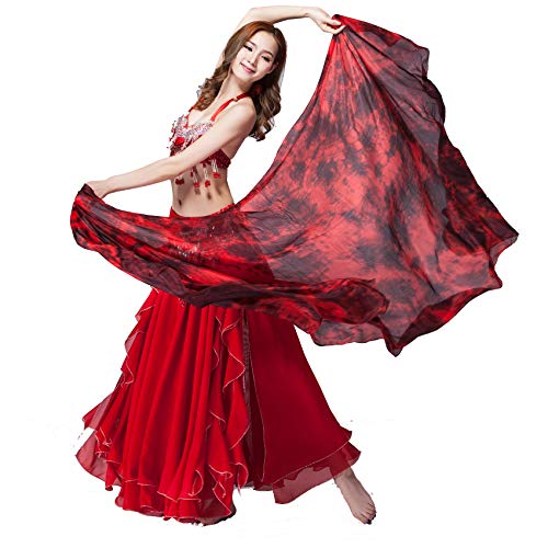 Women's 100% Silk Belly Dance Veils and Scarf Colors 98.4 * 43.3inch