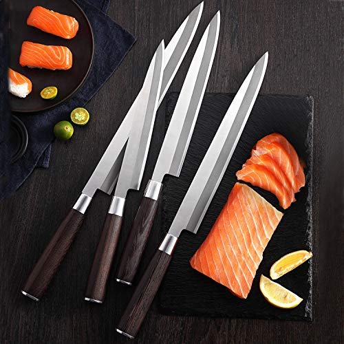 Japanese Sashimi Knife Filleting Knives Sushi Germany 1.4116 Steel Manufacturing (Blade Length 21cm)