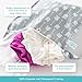 Bumkins Waterproof Wet Bag for Baby, Travel, Swim Suit, Cloth Diapers, Pump Parts, Pool, Beach, Gym Clothes, Toiletry, Hook to Stroller, Daycare, Zipper Reusable Wetdry Packing Pouch, Gray Arrows