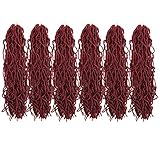 FREESHOW Nu Faux Locs 24 Inch 6 Packs Soft Faux Locs Color BUG Pre Looped Nu Faux Locs Crochet Hair...