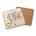 Produktbild Gift Base Vintage Alte Weltkarte #2 Getränke Untersetzer Matte Kork Quadratisch Set X4