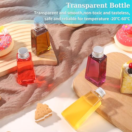 Zuimei 20 Pack 2oz/60ml Mini Shot Bottles with Lids Plastic Ginger Shot Bottles Mini Alcohol Bottles Reusable Empty Juice Bottles with Funnel and Brush for Juice Ginger Beer - Image 4