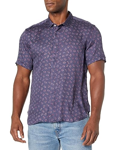 John Varvatos Loren chemise à manches courtes homme idéale pour vos soirées d'été en terrasse