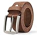 Produktbild VRLEGEND Ledergürtel Herren Gürtel Leder Vollledergürtel Herrengürtel Jeans-Gürtel Echtleder 3.8cm Breit mit Geschenkbox (Braun, Gesamtlänge 105cm)