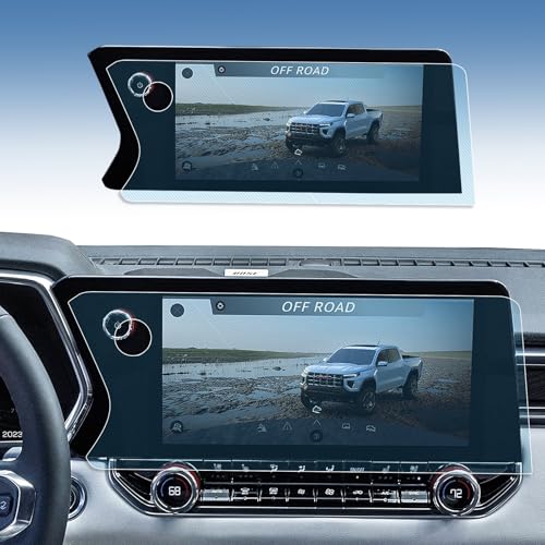 LANTU Colorado Matte Screen Protector for 2026 2025 2024 2023 Chevy Colorado (Z71/ZR2) & GMC Canyon Accessories Navigation Touchscreen Protector Film Tempered Glass HD Clear Anti-Glare 11.3''