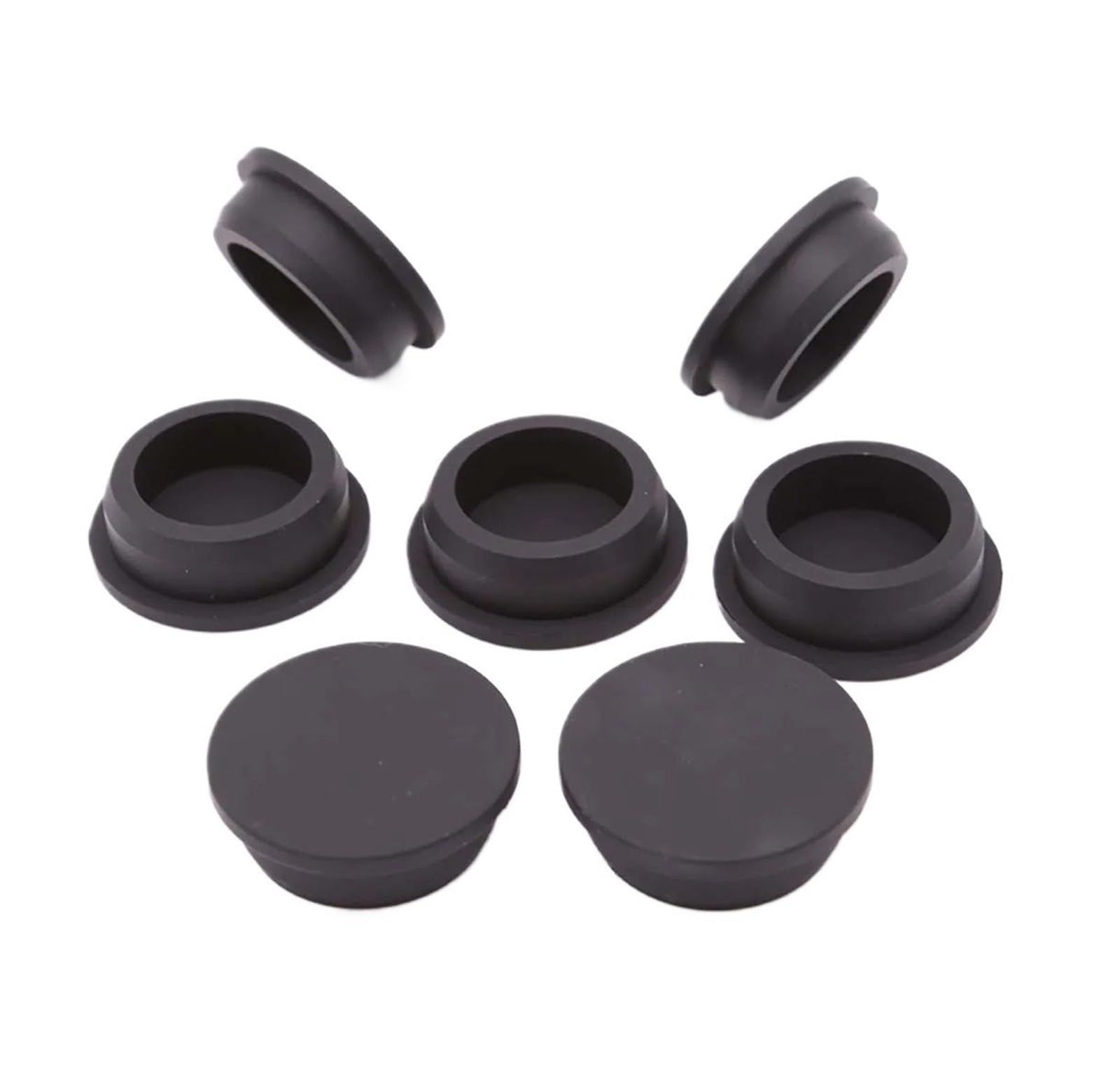 Okrągła zatyczka z silikonowej do otworu uszczelniającego 6,8 mm-201,5 mm Zaślepka w kształcie litery T(Schwarz,15.5mm(1pcs))