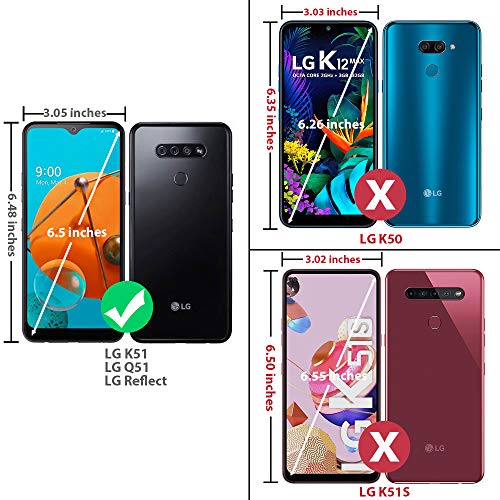 Tjs [2-Pack] Screen Protector Compatible With Lg K51/Lg Q51/Lg Reflect [Full Screen Coverage][Tempered Glass] Case Friendly, Shatterproof, Bubble Free, Anti-Fingerprint (Black) #TOP1