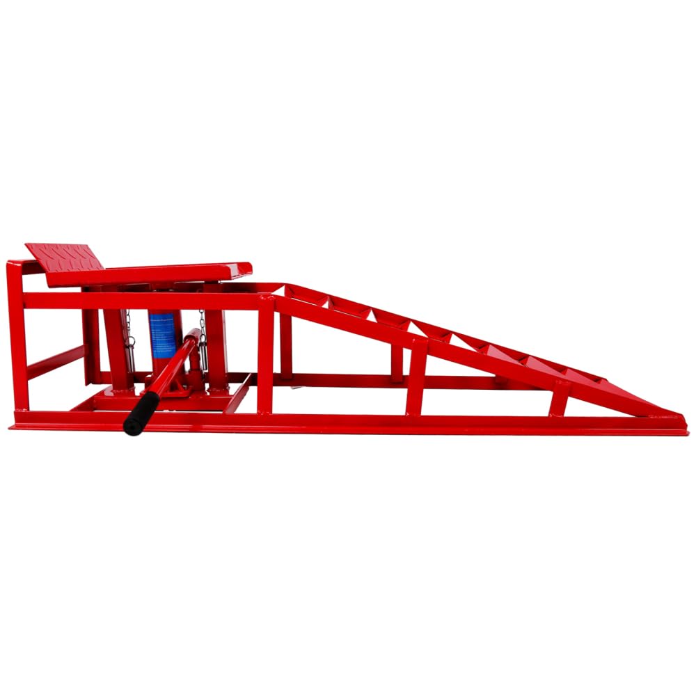 Rampas hidráulicas de elevación de coche, rampas portátiles de 10 libras para garaje doméstico, rampas hidráulicas ajustables para cambios de aceite, mantenimiento de automóviles y servicio de