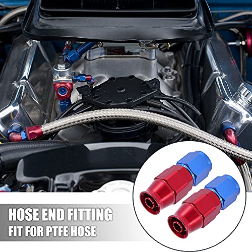 Conector giratorio AN6 para manguera de coche con línea PTFE de 0 grados 3