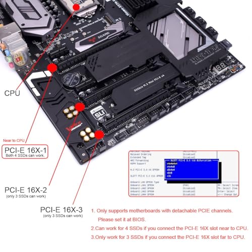 Image of CY Card Dual Slimline SFF-8654 8X 4 NVME to PCIE Express 3.0 4.0 Raid Card VROC Raid0 Hyper Adapter