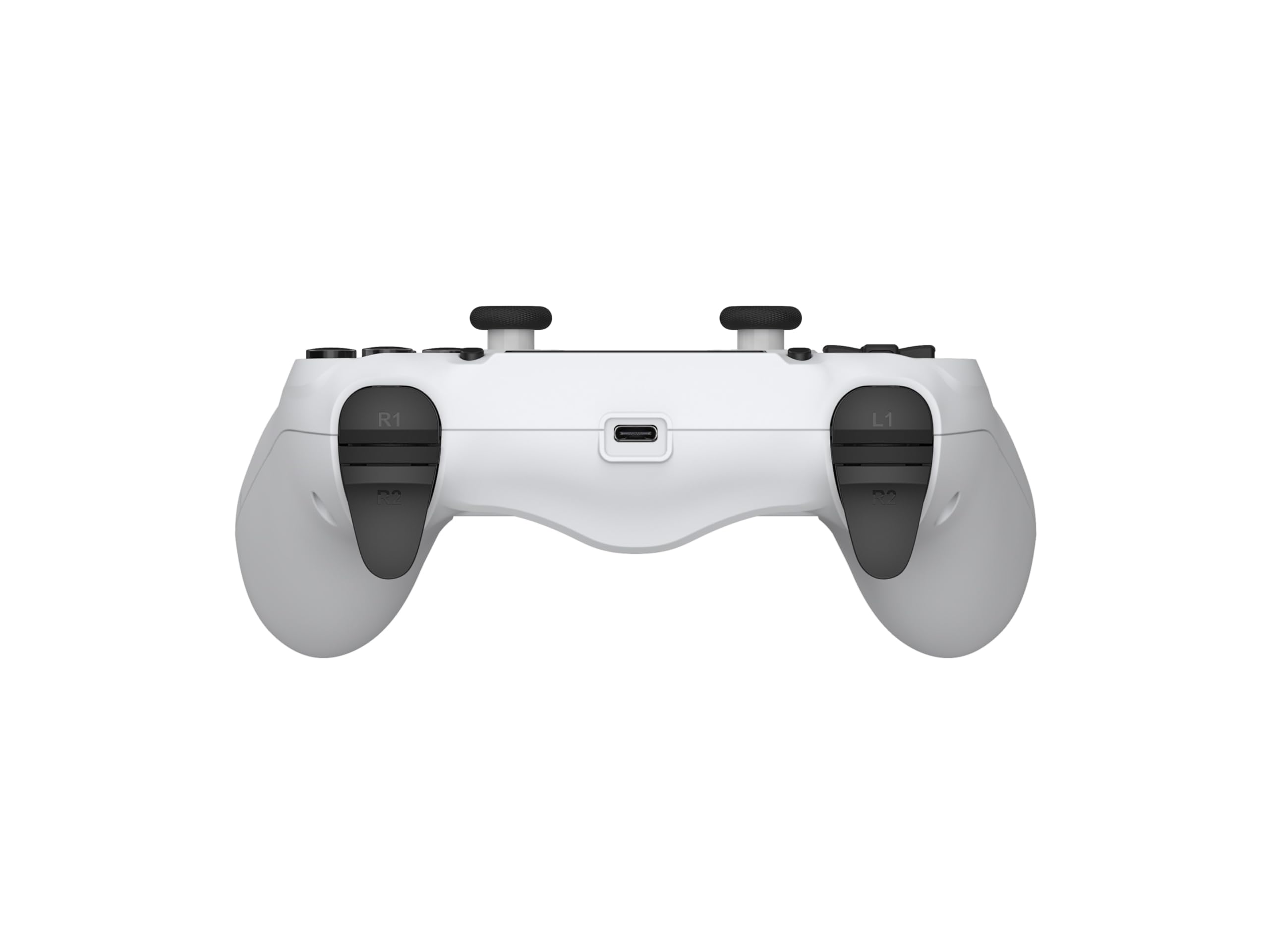 DragonShock Mizar Manette Sans Fil pour PS4 – Contrôleur Bluetooth Compatible PC & PS3 – Double Vibration, Batterie Rechargeable – Blanc