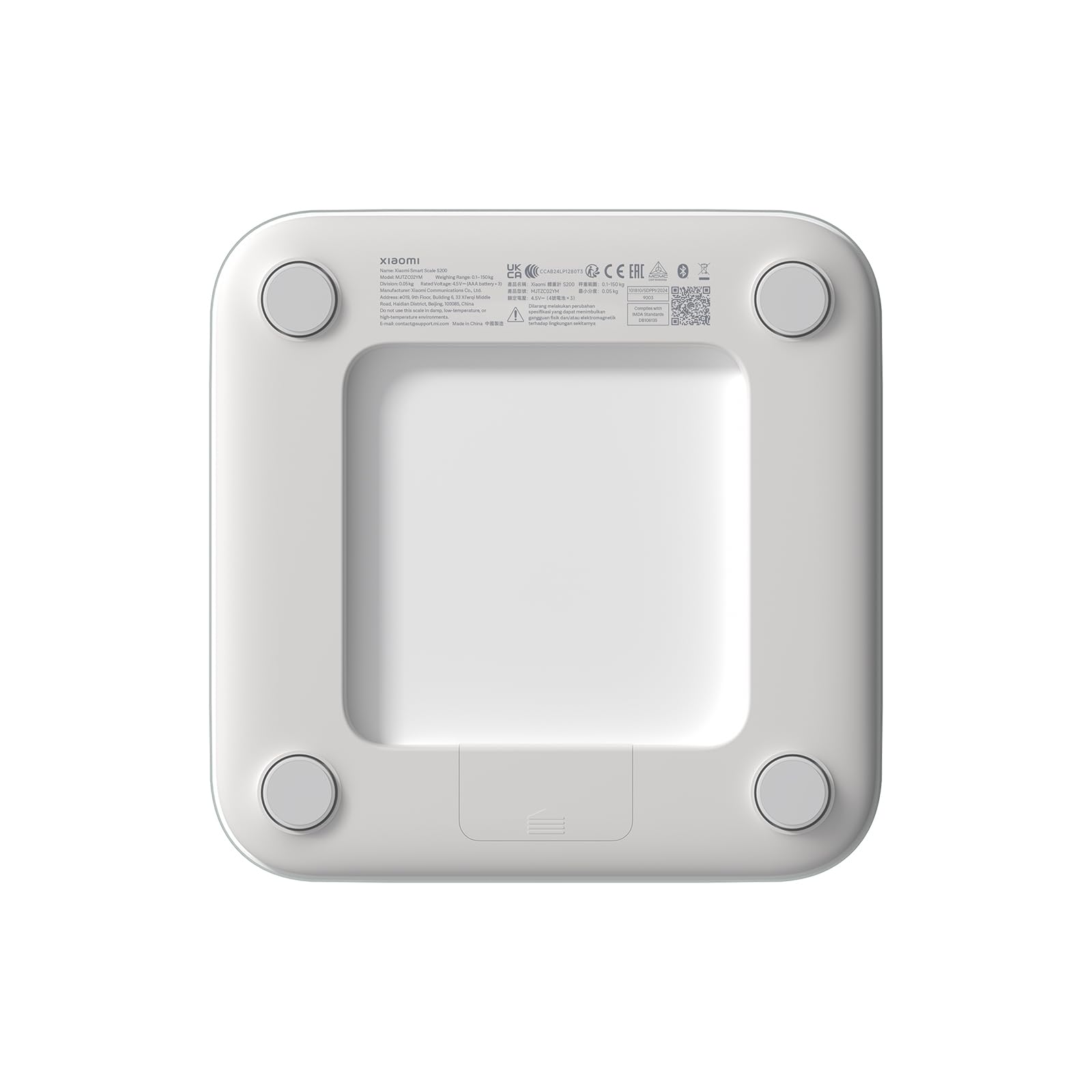 Xiaomi Mi Smart Scale S200 – Präzise Gewichtskontrolle, 4 Körpermetriken, Baby- und Objektmodus, Balance-Test, App-Anbindung, Moonlight White