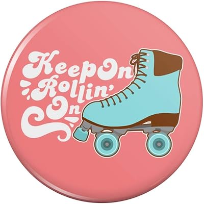 Roller Skates Derby Keep On Rolling Skating Pinback Button Pin Badge - 3