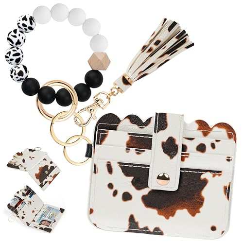 Image of Wristlet Wallet for Women with Keychain - RFID Card Holder Small Wallet Wristlet with Key Ring