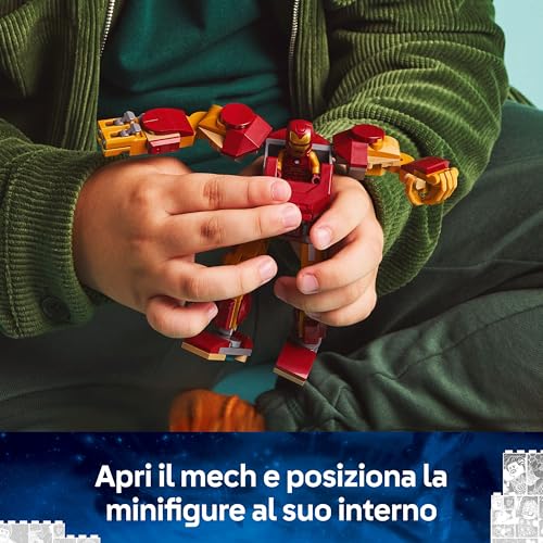 | Marvel Mech di Iron Man Contro Ultron - Action Figure Giocattolo Snodabile da Costruire con 2 Minifigure, Gioco per Bambini e Bambine da 6 Anni in su Fan dei Supereroi, Idea Regalo 76307 - Lego - Immagine 3