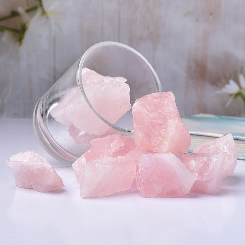 Diffusore per aromaterapia in pietra grezza al quarzo rosa naturale | Pietra decorativa di cristallo rosa autentica al 100% per la diffusione di oli essenziali,