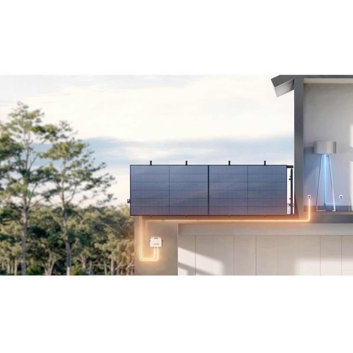 ECOFLOW Microwechselrichter STREAM Microinverter (ohne PV & AC kabel) 800 W 65 V/DC - WiFi-Kommunikation (EFSTREAMMI800W)