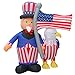 SEASONBLOW 6 Ft Patriotic Independence Day/Flag Day Inflatable Uncle Sam with Eagle & American Flag Decorations 4th of July Home Yard Outdoor Indoor Decoration