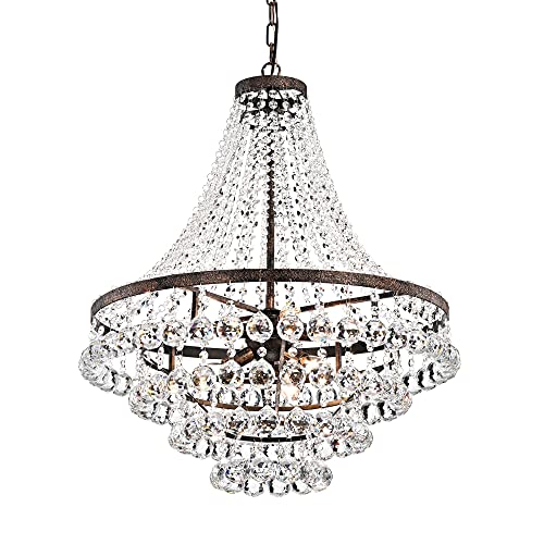 Edvivi Luxury Empire Crystal Chandelier 22 in. Dia, 7 Light