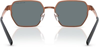 Michael Kors Mens MK1183 Madagascar Hexagonal Sunglasses, Navy Matte/Grey Monochromatic, 55 mm