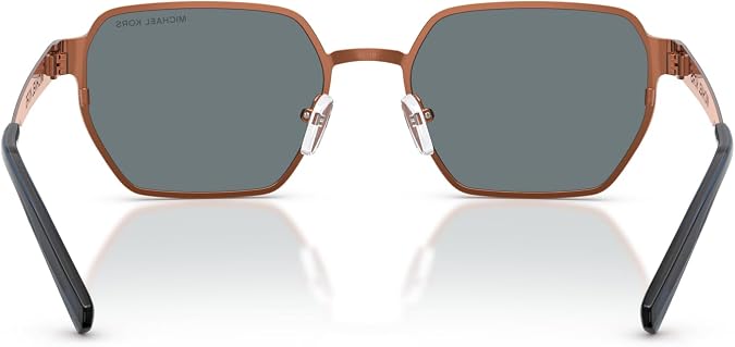 Michael Kors Mens MK1183 Madagascar Hexagonal Sunglasses, Navy Matte/Grey Monochromatic, 55 mm
