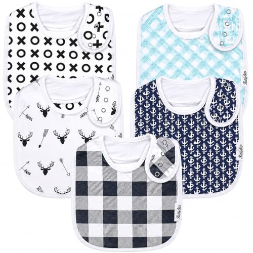 Image of KiddyStar Premium Organic Cotton Bibs for Drooling & Teething Babies