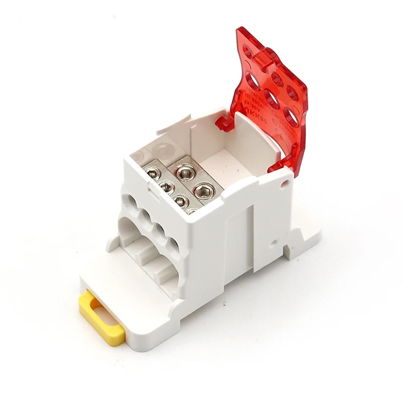 1 Uds UKK80A 690V bloque de terminales de carril DIN caja de conexiones divididas uno en muchos caja de distribución conector de cable eléctrico de alta corriente(Green)
