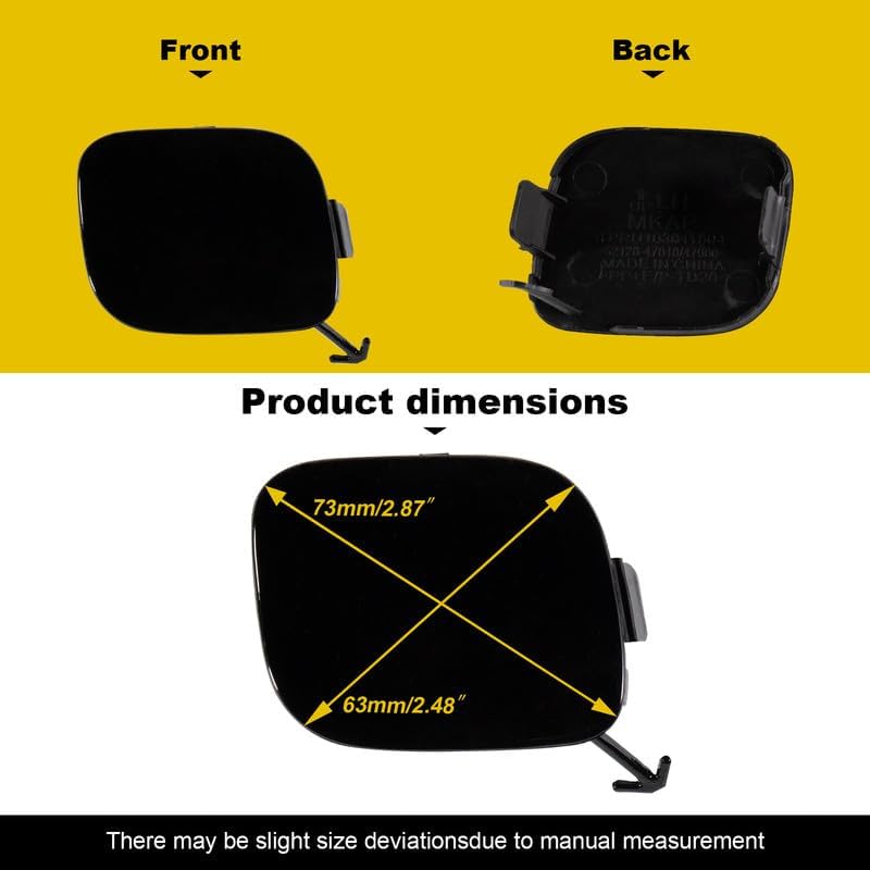 Car Front Bumper Tow Hook Cover Compatible with Toyota Prius 2009 2010 2011 2012 2013 Trailer Cover Cap 52127-47020 Small Lid Towing Eye Cap Silver