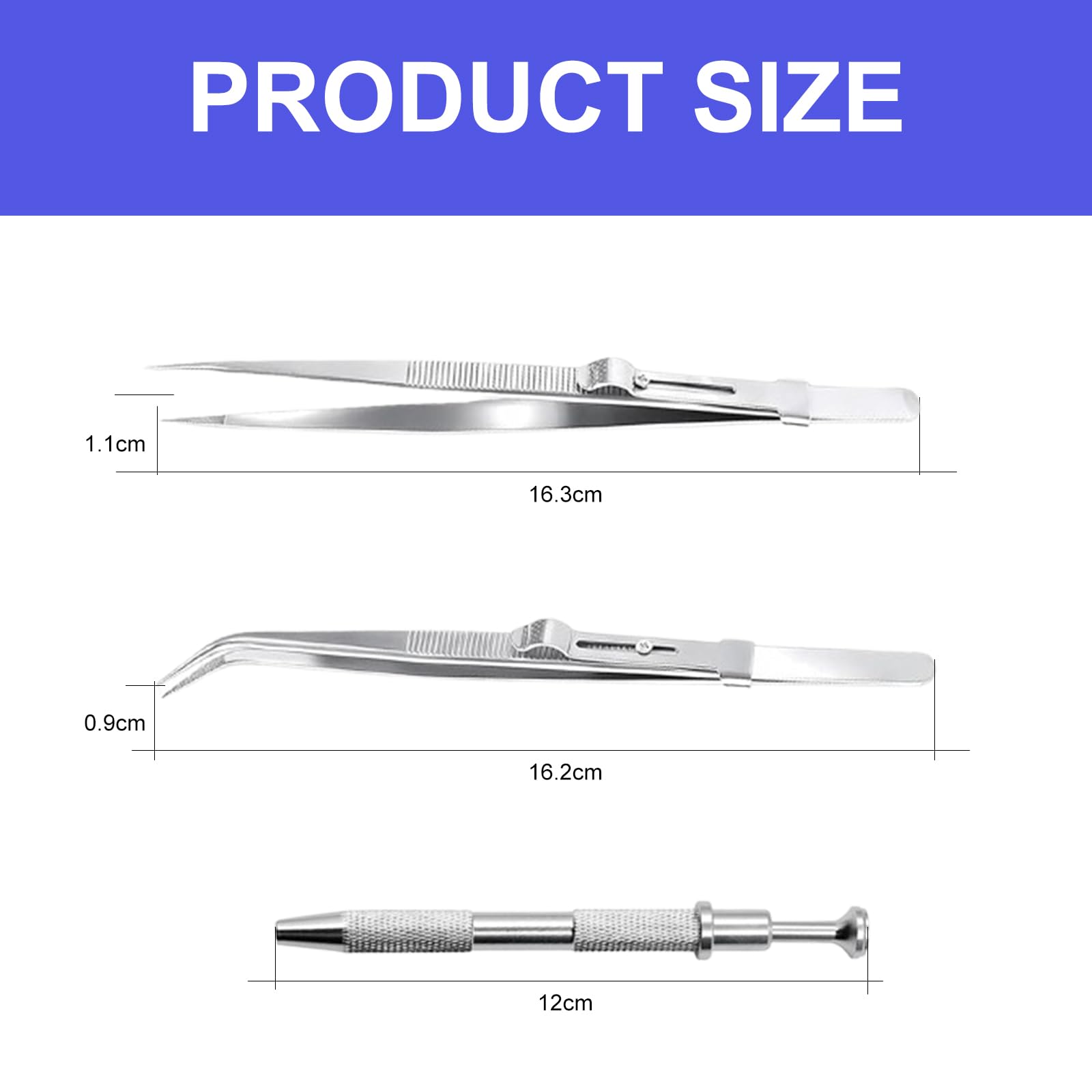 Lot De 3 Pinces à Piercing - Acier Inoxydable Pour Bijoux Et Boules
