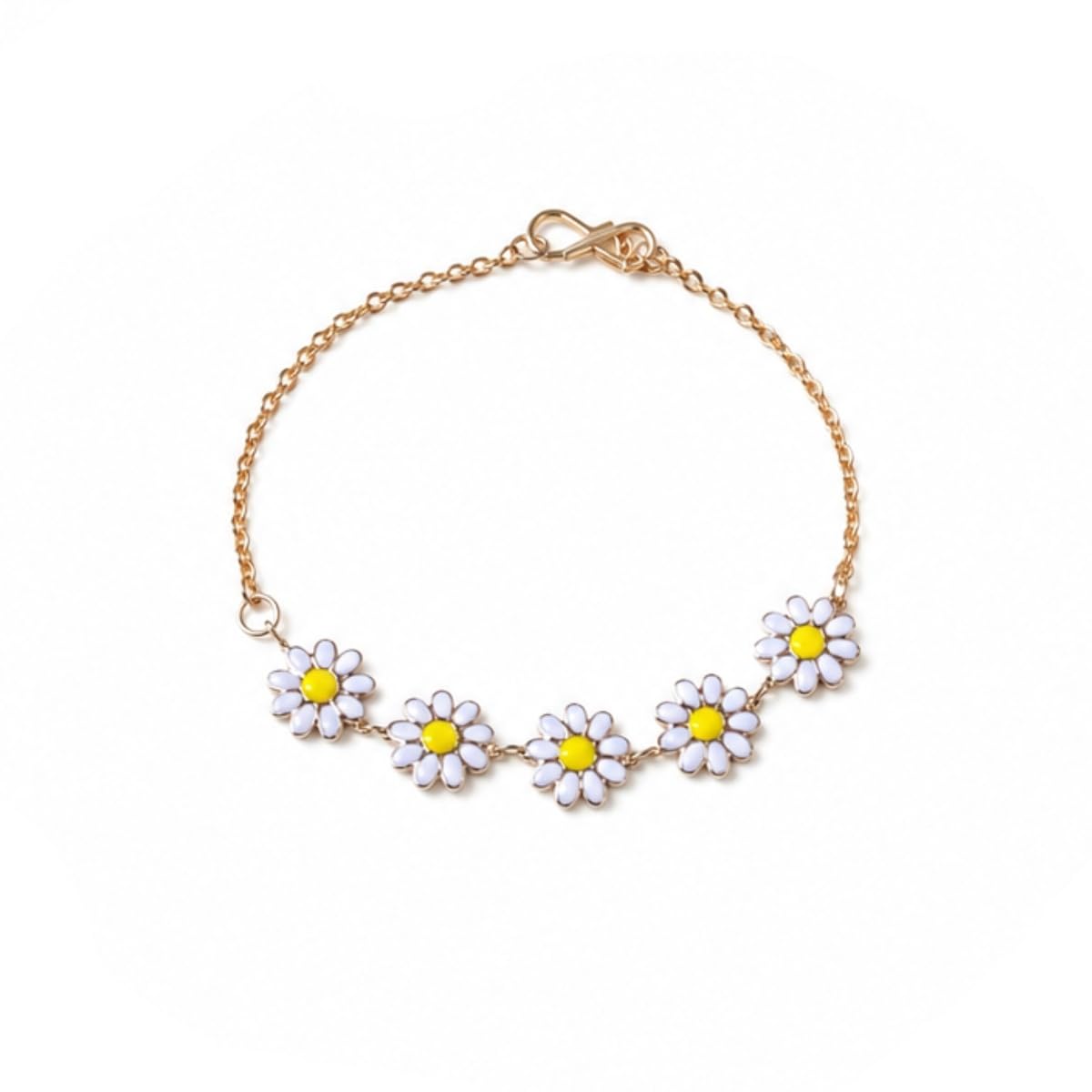 accessher Rose Gold-Toned Daisy Bracelet for Girls & Women-picture-25
