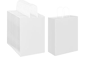 Premium White 13 x 10 x 5 Kraft Paper Lunch Bags (100 Pack)