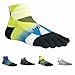 Injinji Run Midweight Mini-Crew Xtralife Geo Socks, Blue/Green Spectrum, Medium