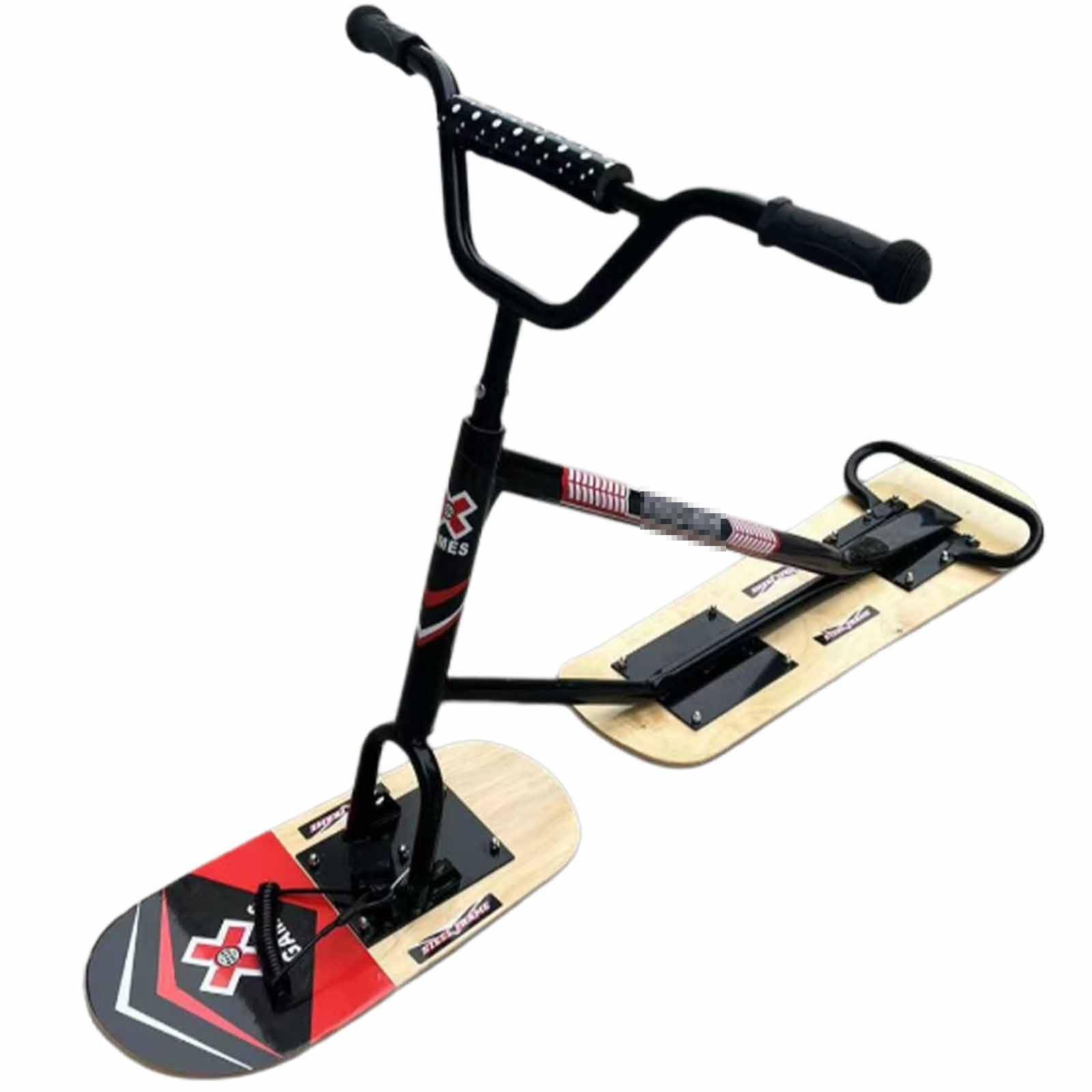 Snowboard Pliable avec poignées, Rotation à 360°, Conception à Double Ski, capacité de Charge maximale : 200 kg, motoneige Tout Terrain adaptée aux familles et aux débutants