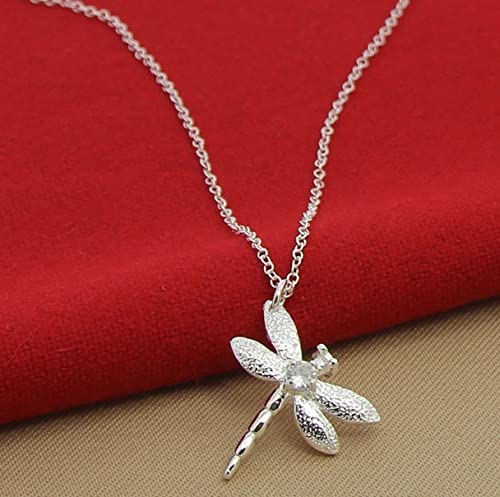 LNNSHX Collares de Plata de Ley, Collar de Plata 925, Colgante de Estrella de Moda, Collar de corazón con Cruz Redonda, Accesorios de joyería para Mujer, Regalo(8)