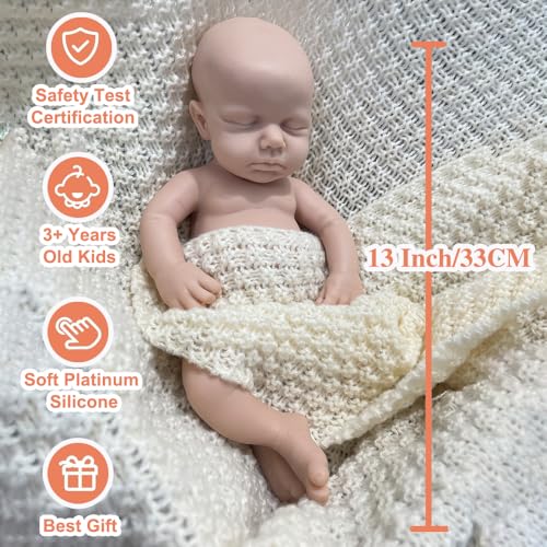 Muñeca Reborn de Silicona de 33 cm para Niña miniatura 6