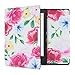 Produktbild kwmobile Klapphülle kompatibel mit Kobo Aura H2O Edition 1 - Hülle eReader - Blumen Mix Aquarell Mehrfarbig Champagner