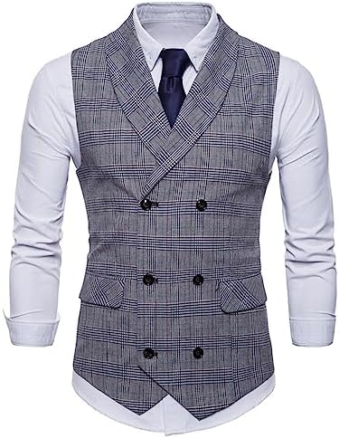 Gilet Costume Homme 5XL - Slim Fit Sans Manches, Veste Business Décontractée, Style Western à Franges